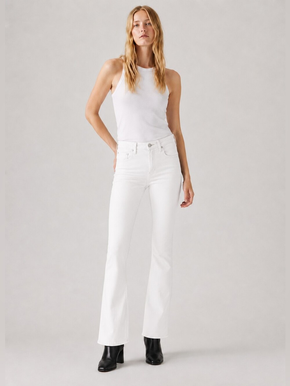 Levi's Women's White Boot Cut Jeans